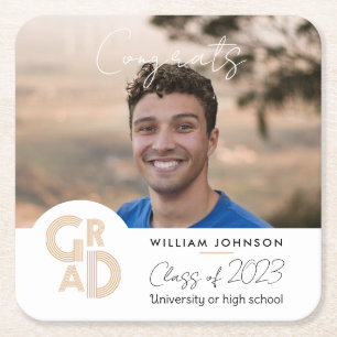 Dessous-de-verre Carré En Papier Félicats Classe de fin d'année 2023