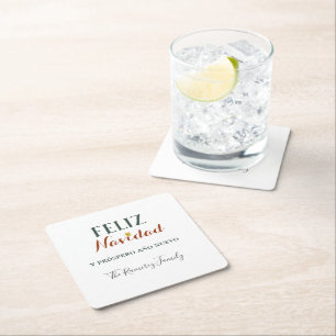 Dessous-de-verre Carré En Papier Feliz Navidad y prospo ano nuevo  