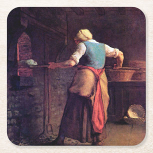 Dessous-de-verre Carré En Papier Femme Pain À Cuire, Jean-François Millet
