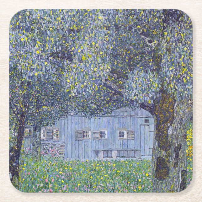 Dessous-de-verre Carré En Papier Ferme, Gustav Klimt (Devant)