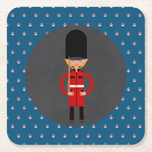 Dessous-de-verre Carré En Papier Fête d'anniversaire de garçon London Guard