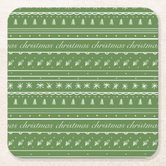 Dessous-de-verre Carré En Papier Fête de Noël