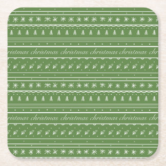 Dessous-de-verre Carré En Papier Fête de Noël