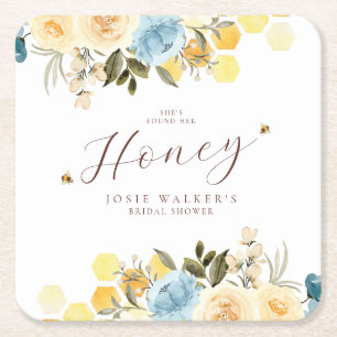 Dessous-de-verre Carré En Papier Fête des mariées d'abeilles