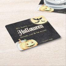 Fête d'Halloween d'entreprise Simple Noir Or