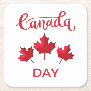 Dessous-de-verre Carré En Papier Fête du Canada