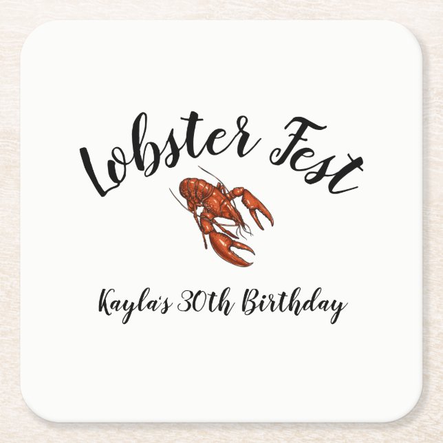 Dessous-de-verre Carré En Papier Fête du homard (Devant)