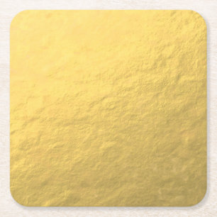 Dessous-de-verre Carré En Papier Feuille d'or élégante imprimée