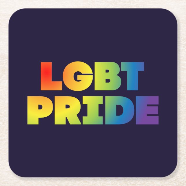 DESSOUS-DE-VERRE CARRÉ EN PAPIER FIERTÉ LGBT (Devant)