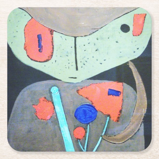 Dessous-de-verre Carré En Papier Figure du théâtre oriental, Paul Klee (Devant)