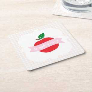 Dessous-de-verre Carré En Papier Fille Pomme De Nos Yeux Anniversaire