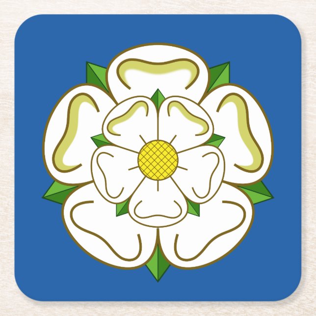 Dessous-de-verre Carré En Papier Flag of Yorkshire (Devant)