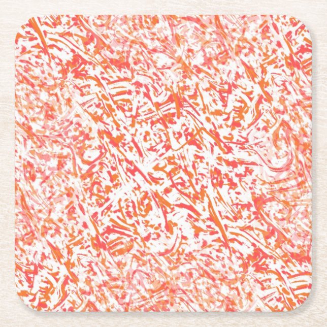 Dessous-de-verre Carré En Papier Flames (Devant)