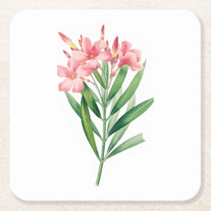 Dessous-de-verre Carré En Papier Fleur : A005 Oleander -