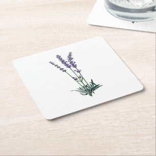 Dessous-de-verre Carré En Papier Fleur Lavande vintage