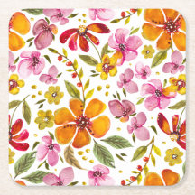 Fleurs aquarelles personnalisées Enfin le Printemp