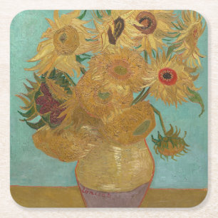 Dessous-de-verre Carré En Papier Fleurs de soleil