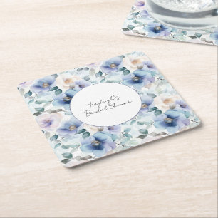 Dessous-de-verre Carré En Papier Fleurs Lavande Romantiques et Jolies pour une Fête