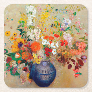 Dessous-de-verre Carré En Papier Fleurs, Redon
