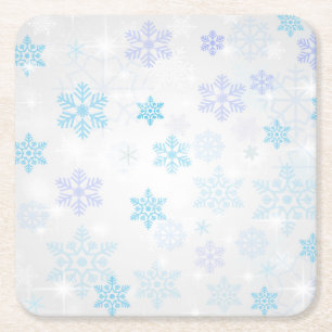 Dessous-de-verre Carré En Papier Flocon de neige
