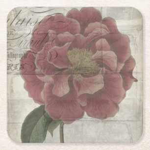 Dessous-de-verre Carré En Papier Floral français III
