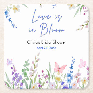 Dessous-de-verre Carré En Papier Floral Spring Love is in Bloom Bridal Shower 