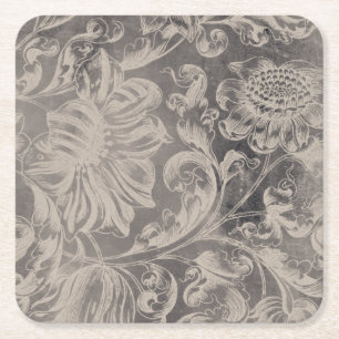 Dessous-de-verre Carré En Papier Floral vieilli