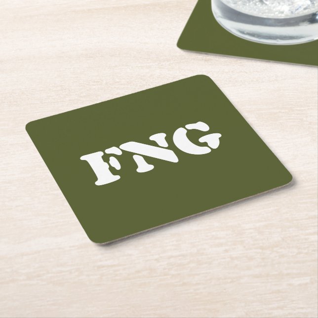 DESSOUS-DE-VERRE CARRÉ EN PAPIER FNG (Incliné)