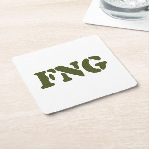 DESSOUS-DE-VERRE CARRÉ EN PAPIER FNG