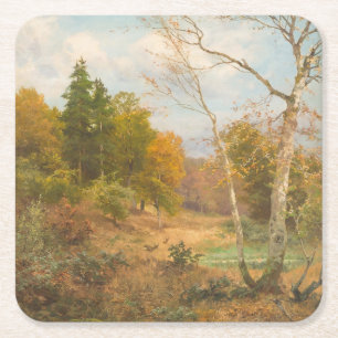 Dessous-de-verre Carré En Papier Forêt d'automne - Heinrich Böhmer