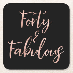 Dessous-de-verre Carré En Papier Formidable or Rose  40 et fabuleux