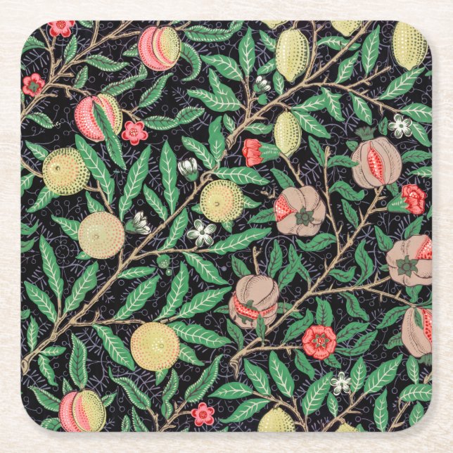 Dessous-de-verre Carré En Papier Four Fruit, William Morris (Devant)