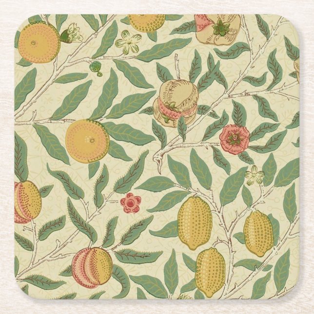 Dessous-de-verre Carré En Papier Four Fruit, William Morris (Devant)