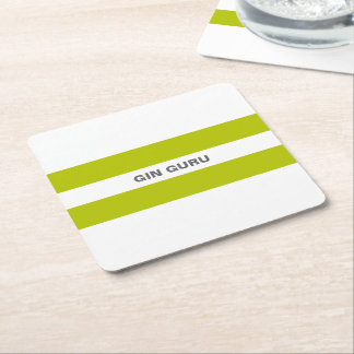Dessous-de-verre Carré En Papier Fraîchement Moderne Lime Grandes Vertes Gin Guru