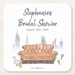Dessous-de-verre Carré En Papier FRIENDS™ Café Central Perk Aquarelle Enterrement