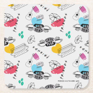 Dessous-de-verre Carré En Papier FRIENDS™   Motif Iconique