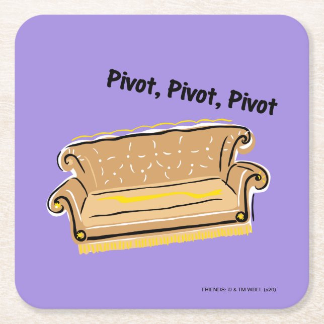 Dessous-de-verre Carré En Papier FRIENDS™| Pivot (Devant)