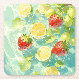 Dessous-de-verre Carré En Papier Fruit
