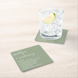 Dessous-de-verre Carré En Papier Fun Facts About The Newlyweds Modern Mariage