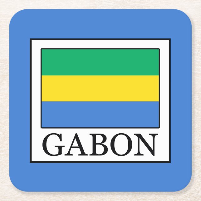 Dessous-de-verre Carré En Papier Gabon (Devant)