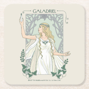 Dessous-de-verre Carré En Papier Galadriel Lumière de Valinor Graphique