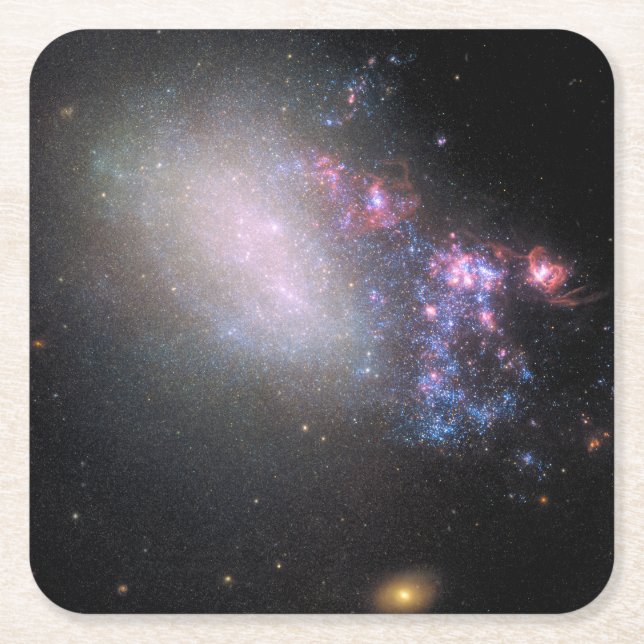 Dessous-de-verre Carré En Papier Galaxie irrégulière Ngc 4485 (Devant)