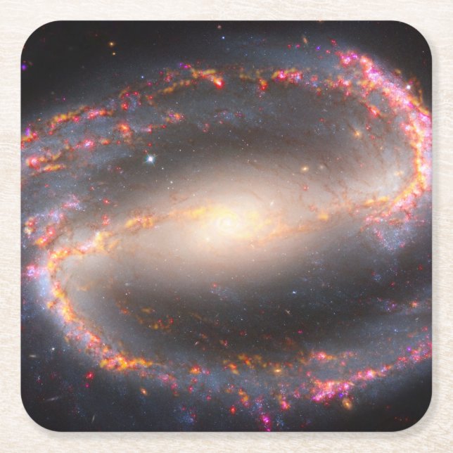 Dessous-de-verre Carré En Papier Galaxie Spirale Ngc 1300. (Devant)