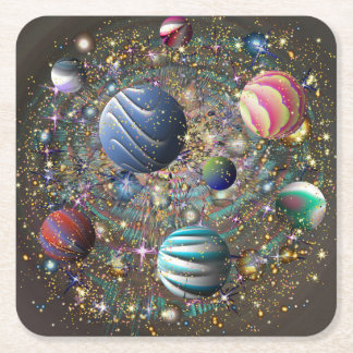 Dessous-de-verre Carré En Papier Galaxy Zelariamin