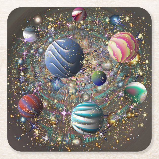Dessous-de-verre Carré En Papier Galaxy Zelariamin (Devant)