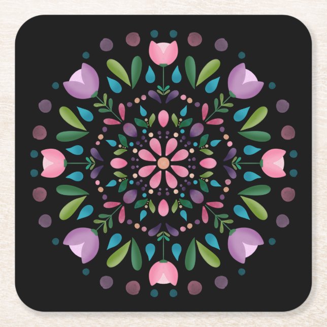 Dessous-de-verre Carré En Papier Garden Bloom (Devant)