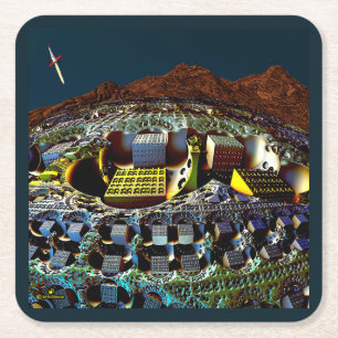 Dessous-de-verre Carré En Papier Gare de Lem