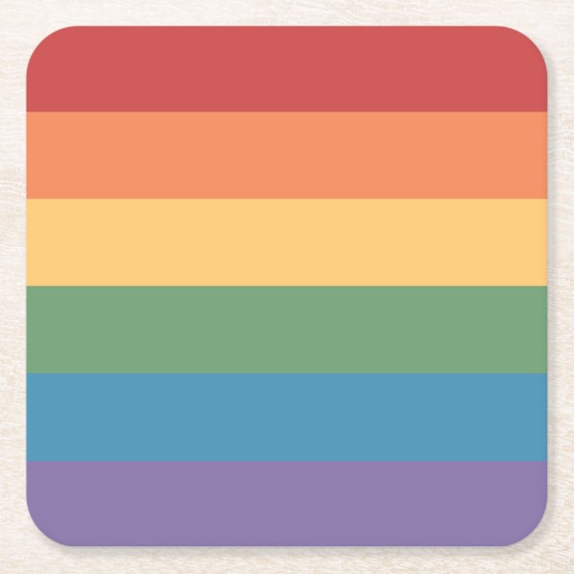 Dessous-de-verre Carré En Papier Gay pride Heathered Square (Devant)