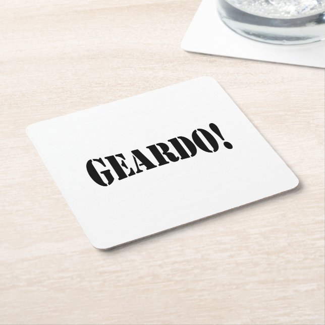 DESSOUS-DE-VERRE CARRÉ EN PAPIER GEARDO ! (Incliné)