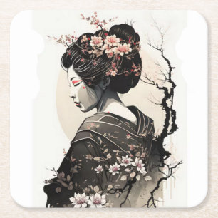 Dessous-de-verre Carré En Papier Geisha